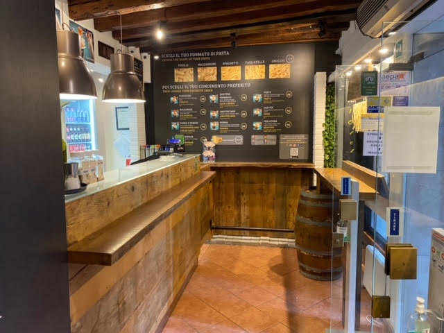 The counter and menu board