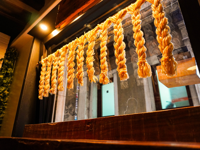 Fresh pasta hanging